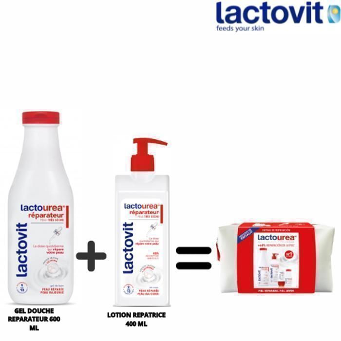 PACK LACTOVIT 2 GEL DOUCHE NOURISSANT 250ml + LOTION NOURRISANTE 400ml