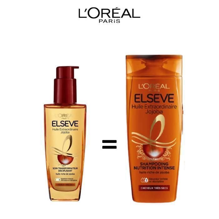 L'Oréal Paris Elseve – Pack Huile Extraordinaire Cheveux Très Secs – Shampooing 200ml