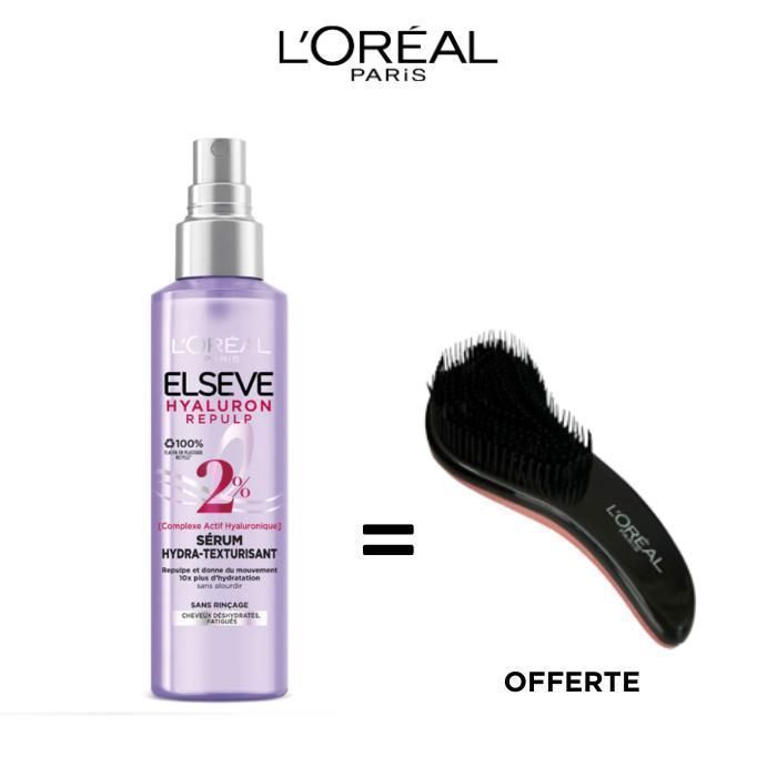 L'OREAL PARIS - Sérum Hyaluronique - Pack Hydratation - Brosse Ergonomique - Hypoallergénique - Peau Éclatante