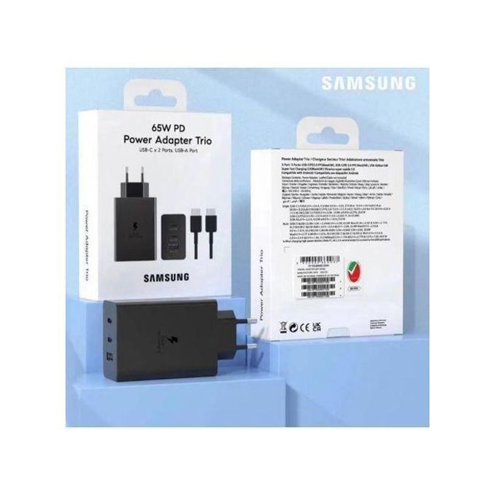 Chargeur - GENERIC - Ultra Rapide Trio 65W - 2 Ports USB Type C - 1 Port USB Type A - Noir