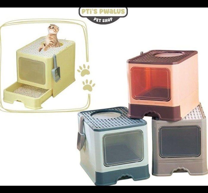 Bac à litière fermé - MARQUE - Modèle - Plastique - Intérieur - Moyen