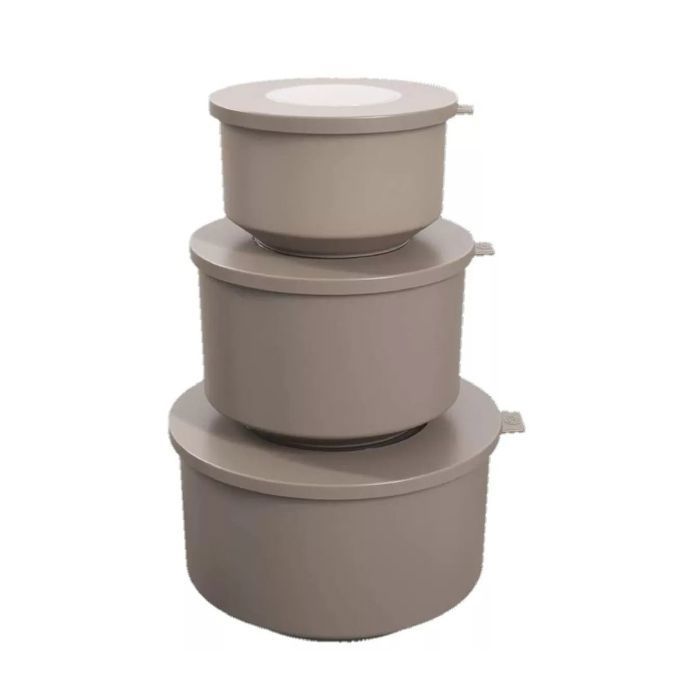 3 boîtes Qlife avec couvercle 100/250/500 ml L-00957