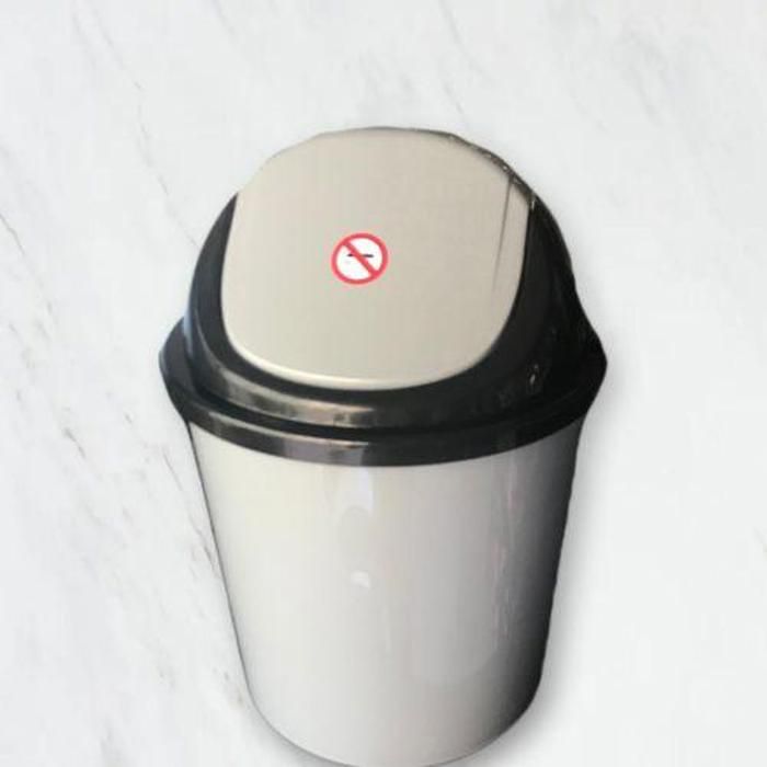 Poubelle couvercle basculant 3l pour Cuisine, Bureau, Salle de Bain,couleurs aléatoire blanc ou gris
