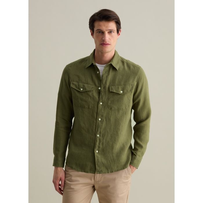 MEN'S CASUAL L/S SHIRTS -FOUR LEAF CLOVER - Marjane Mall - Image 2