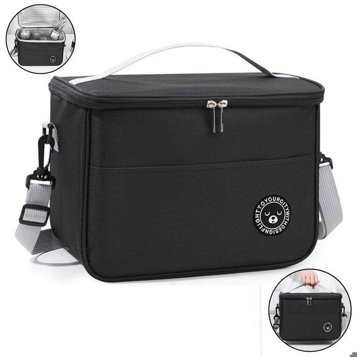 Sac à déjeuner Portable, boîte thermique pour aliments, boîte à déjeuner étanche pour refroidisseur de bureau avec bandoulière, étui