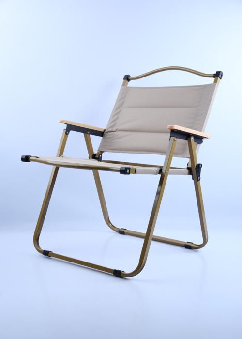 Chaise de camping - YX - 103 - Pliable - Matelassée - Beige