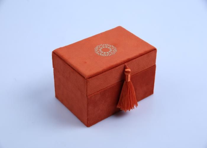 Boîte à bijoux en velours 14cm M12 - Couleur Aléatoire