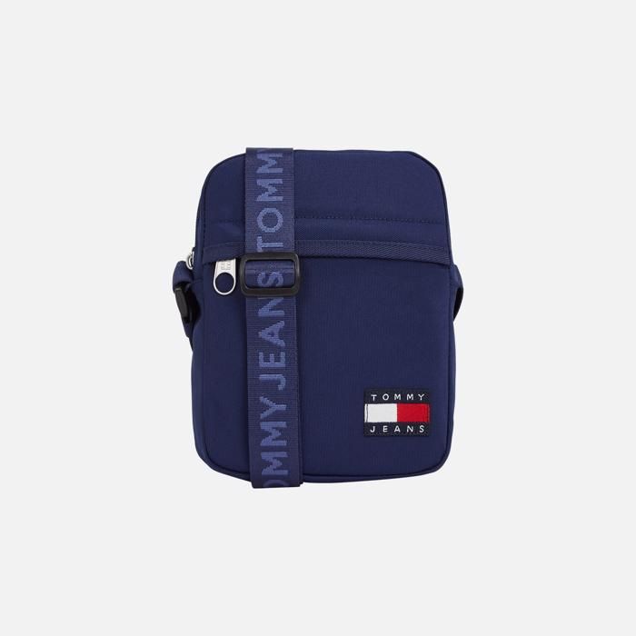 Sac Bandoulière - Tommy Hilfiger - Tjm Ess Daily Reporter - Bleu - Zippée - Adulte Homme