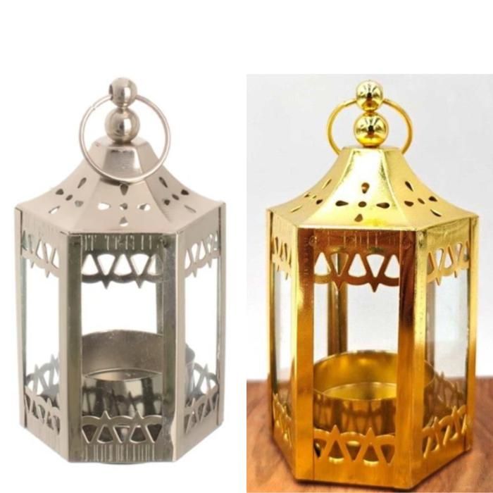 Lanterne Artisanale Marocaine en Métal  11,4 cm Élégant Centre de Table(Couleur aléatoire)