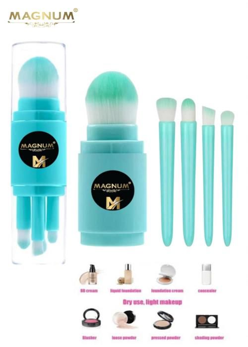 Pinceaux de maquillage professionnels – Set de 5 pinceaux de poche avec étui de protection