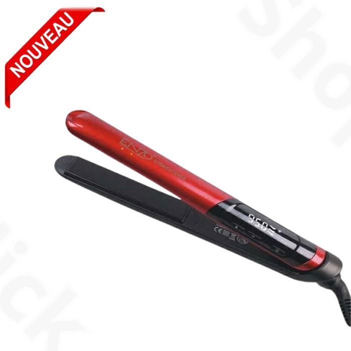 Lisseur Cheveux À double Plaque Céramique 950°F Chauffage Rapide Avec Contrôle Température Enzo EN-3826