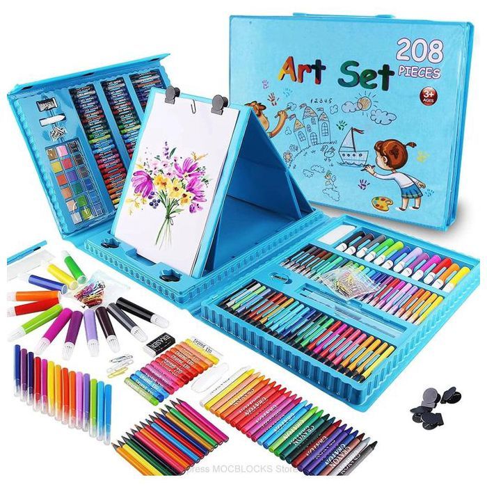 Valise de Coloriage 208 Pièces – Kit Créatif Complet pour Enfants