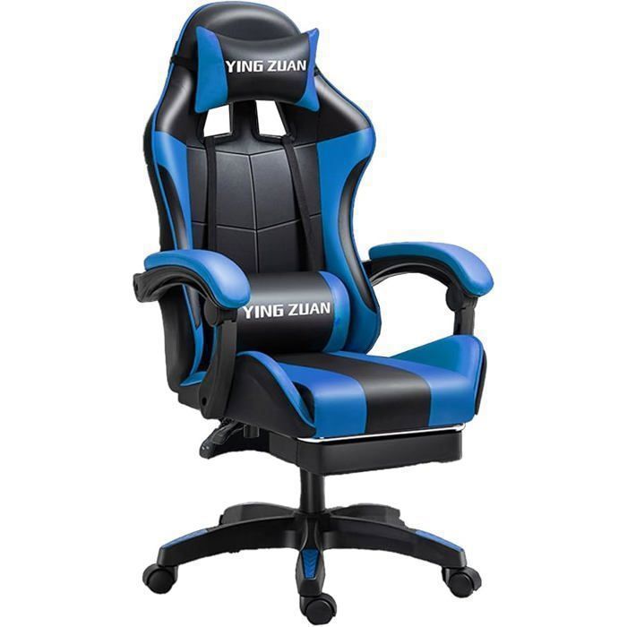 chaise gamer noir bleu tendance 2025