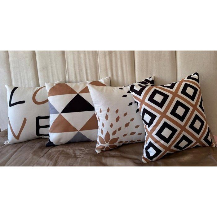 Coussins Décoratifs - Élégant - Lot de 4 - 42x42 cm - Polyester - Chic