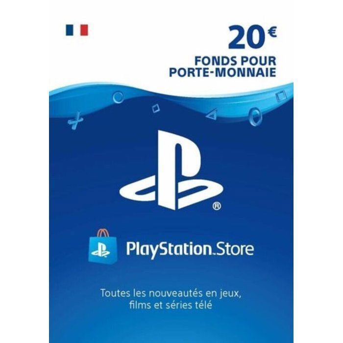Carte PlayStation Network - PlayStation - 20€ - Recharge rapide - Valable sur PS5 - Sans expiration