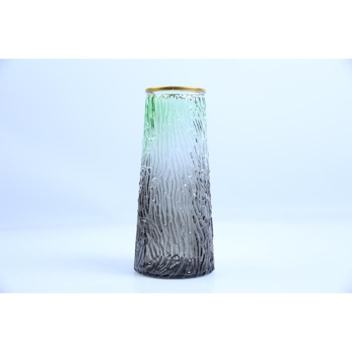 Vase en Verre - HOME DECOR - MW027545 - 10 x 22,5 cm - Transparent - Design Contemporain