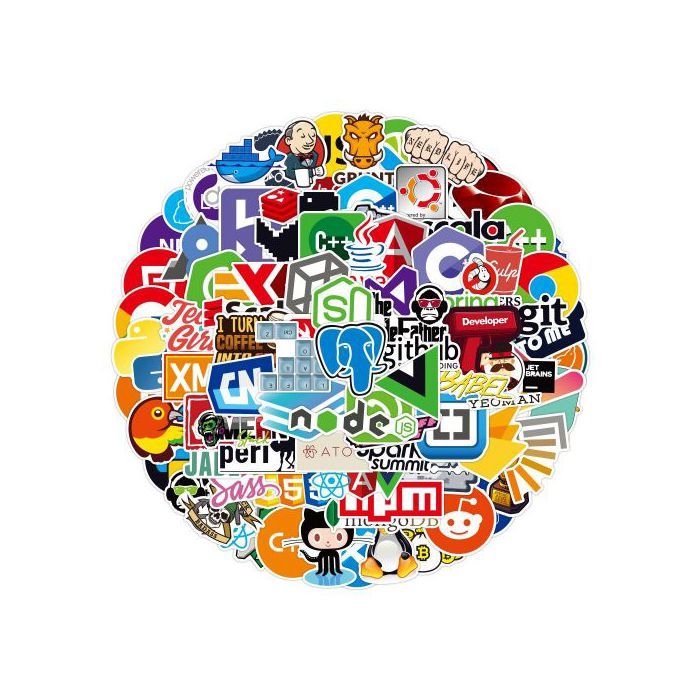 Programming Stickers Pack for Laptop Phone Fridge Guitar Car Software Geek Hacker Sticker Decal Kids