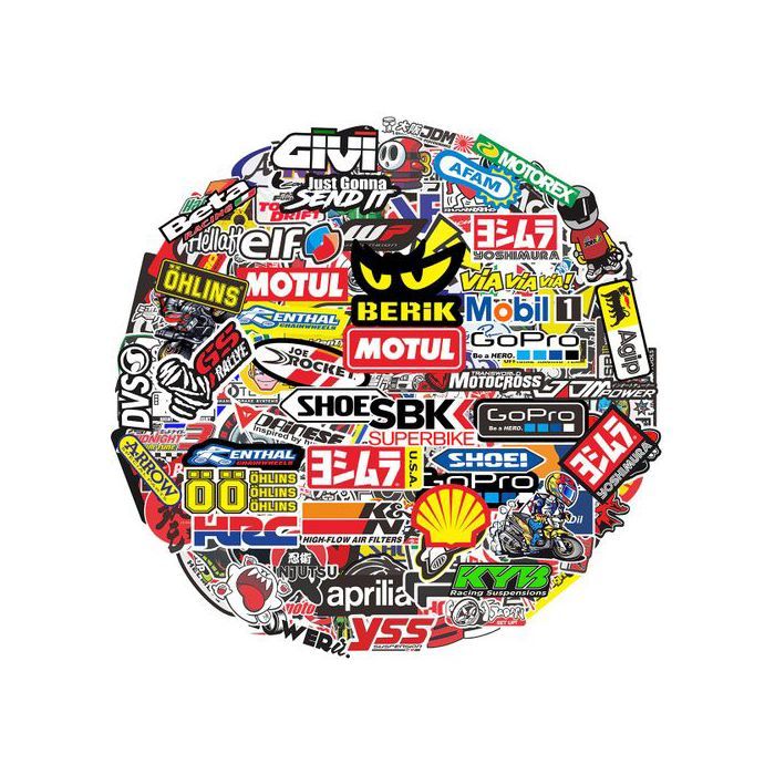 Motorcycle Stickers Decals Car Bike Helmet For Honda Yamaha Kawasaki Suzuki LOT/30 pcs