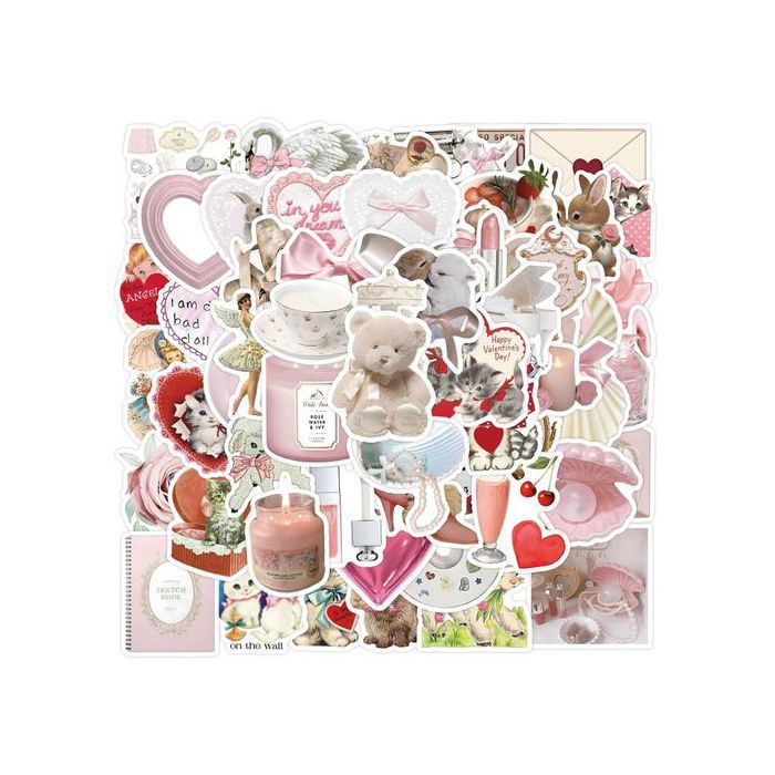 Stickers Nordic Style Coquette Cute Kawai Cute Cartoon Anime 30Pcs
