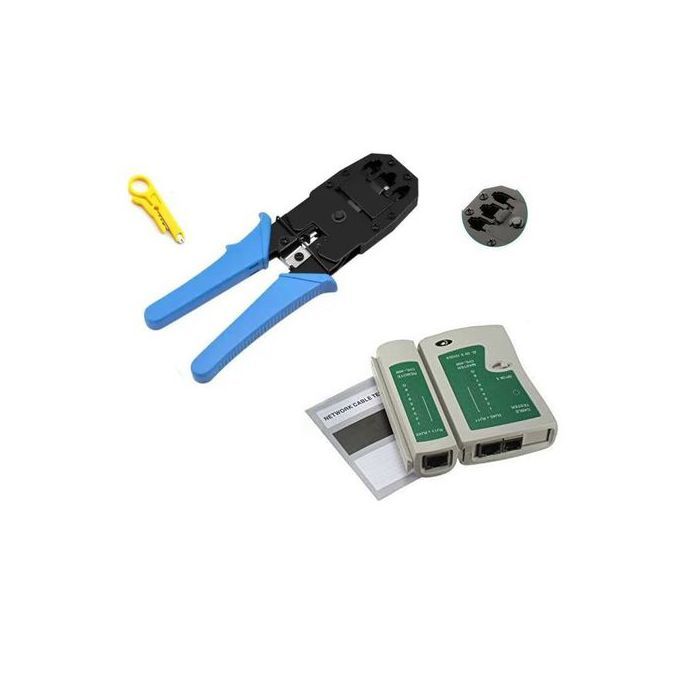 Pince Réseau - Non spécifié - RJ45 RJ11 RJ12 - Testeur de câble LAN - Métal - Noir