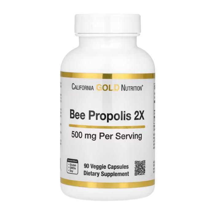 California Gold Nutrition Bee Propolis 2X 500 mg - 90 Veggie Capsules