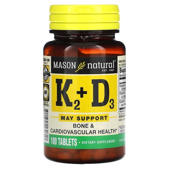 Vitamine K2 et Vitamine D3, 100 comprimés