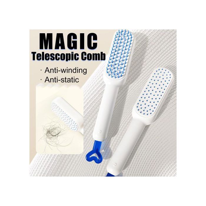 Brosse à cheveux autonettoyante avec dents rétractables, Peigne de massage antistatique pour tous les types de cheveux