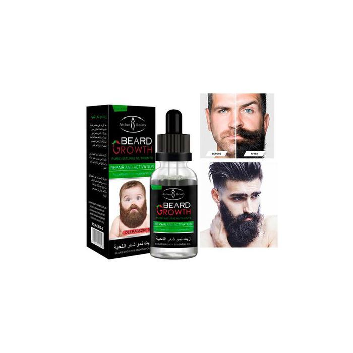 Beard Growth Huile de croissance pour barbe et moustache, aux extraits d'huiles naturelles