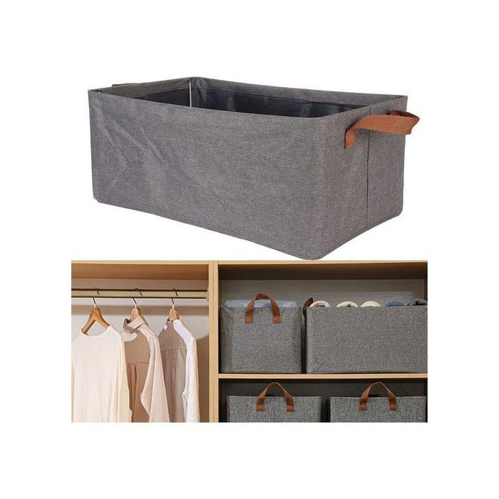 Boîte de Rangement Pliable pour Vêtements et jouets, Organisateur de Placard avec Poignées