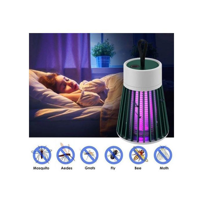 Lampe Anti-Moustiques UV, Tueur d'Insectes Rechargeable avec Chargeur USB
