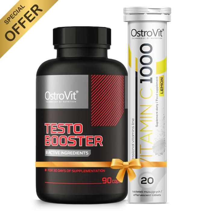 Pack Testo Booster 90 Caps + Vitamin C 1000mg 20Tabs