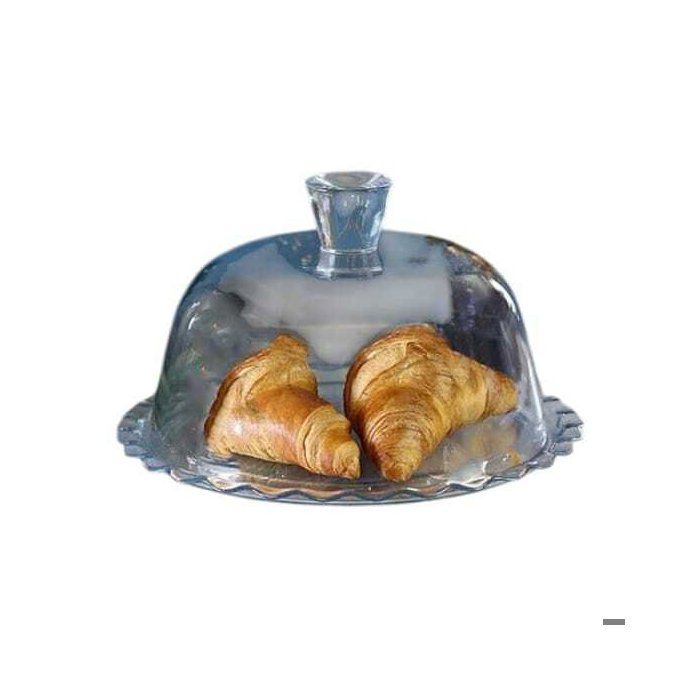 Cloche à Gâteau en Verre avec Présentoir – Style Vintage Élégant