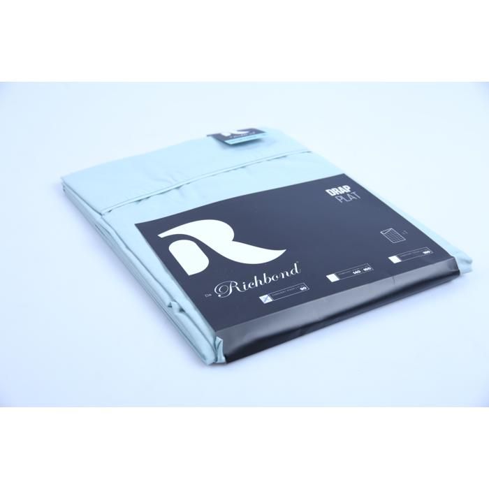 Drap Plat Coton Cardé 180X270 Vert Eau