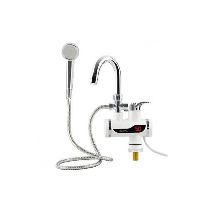 Robinet Chauffe-Eau Instantané Électrique avec Affichage de la Température, Eau Chaude en un Instant