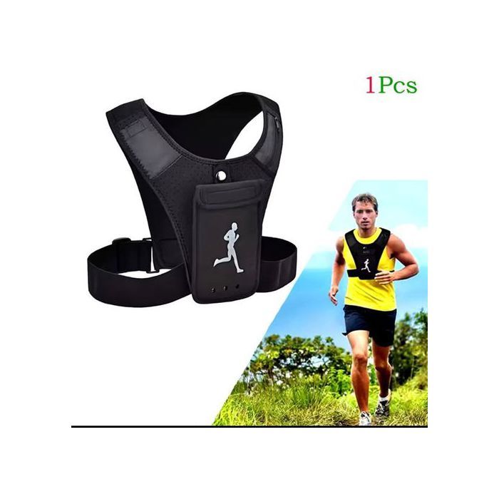 Gilet de sport réglable avec poche pour téléphone portable et clés, pour hommes et femmes