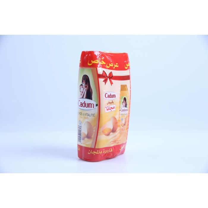Lot de 3 shampoings: 2xCadum Œufs 190 ml + 1xCadum Gelée Royale