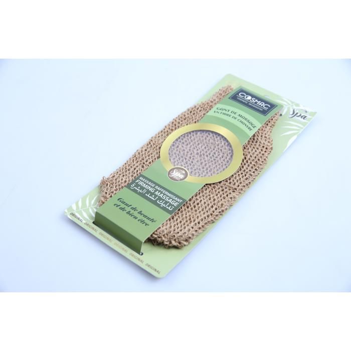Gant de Massage - COSMAC - 302 - Chanvre Naturel - Exfoliant - Stimule Circulation Sanguine