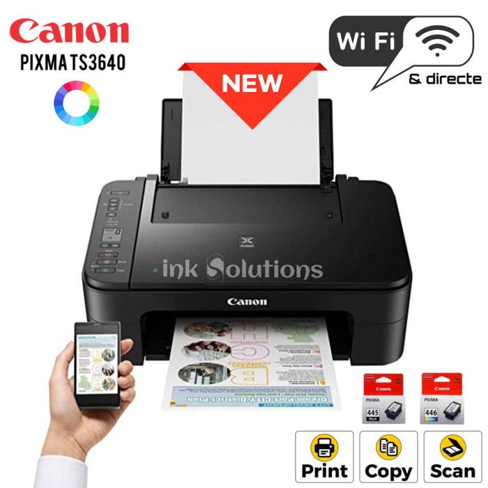 Imprimante Multifonction - CANON - PIXMA TS3640 - Jet d'encre - Wi-Fi - 4800x1200 dpi