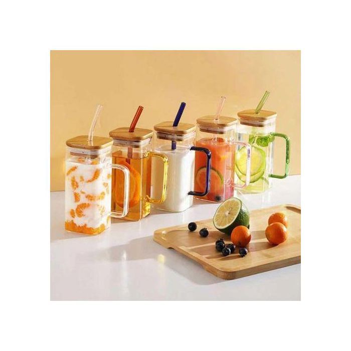 tasse Avec couvercle et paille – Verres réutilisables pour café glacé, jus, soda, boissons