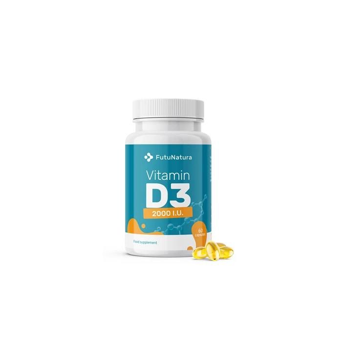 Vitamine D3, 2000 UI de France - 60 Capsules