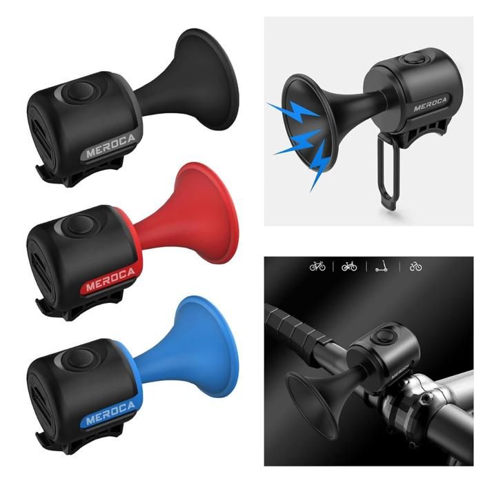 Avertisseur sonore électrique pour vélo 120 dB, alarme puissante pour cycliste.(Couleur aléatoire)