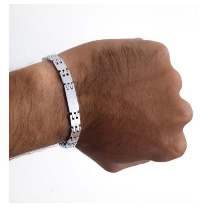 Bracelet en Acier - Argent - Argenté - Haute qualité - Nouvelle tendance - Mixte