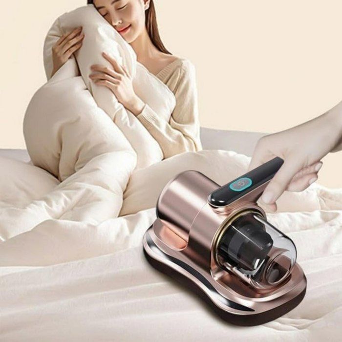 Aspirateur anti-acariens, brosse anti-acariens et anti-bactéries, batteur à matelas avec capteur UV, 2 vitesses