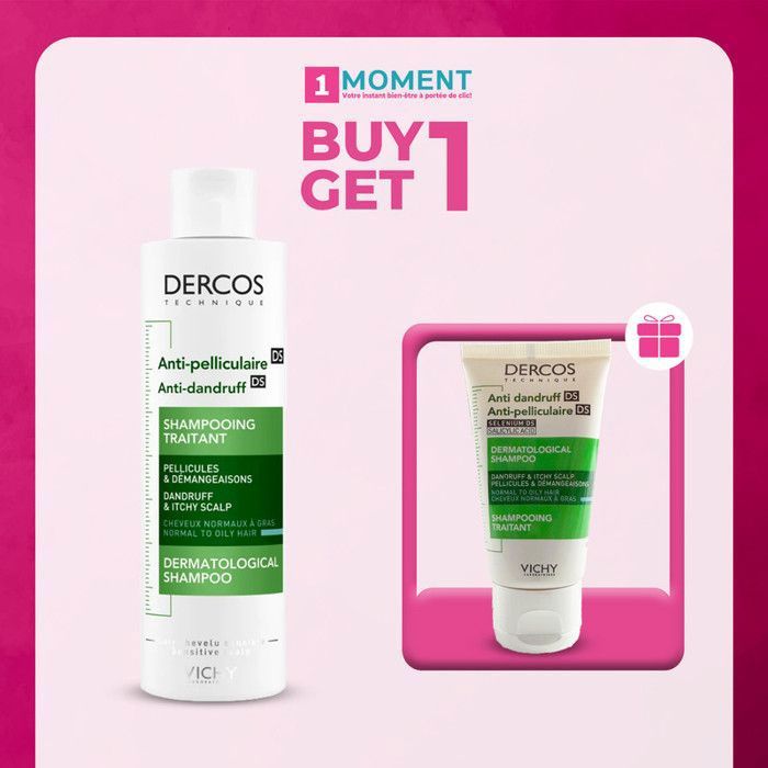 Vichy Dercos Shampoing Traitant Anti-Pelliculaire Cheveux gras | 200ml + 100ml Offerts