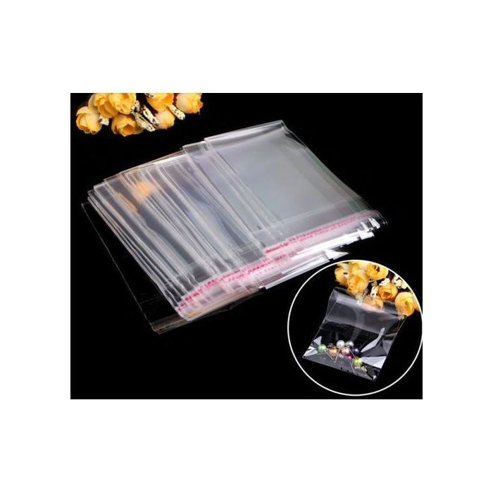 Pack 200 Sachets plastique scotché transparent 10cm x 16cm conservation e-commerce