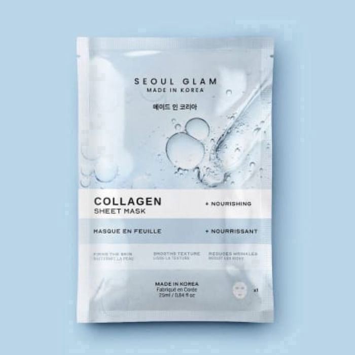 Masque en Tissu - Seoul Glam - Collagène - 25ml - Anti-âge Non Comédogène