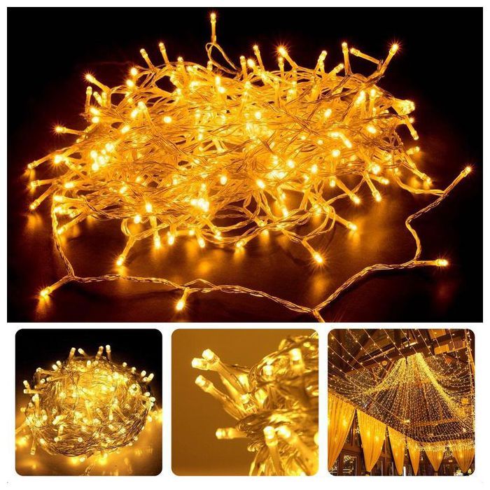 Guirlande Lumineuse 100 LED Jaune – 10 mètres