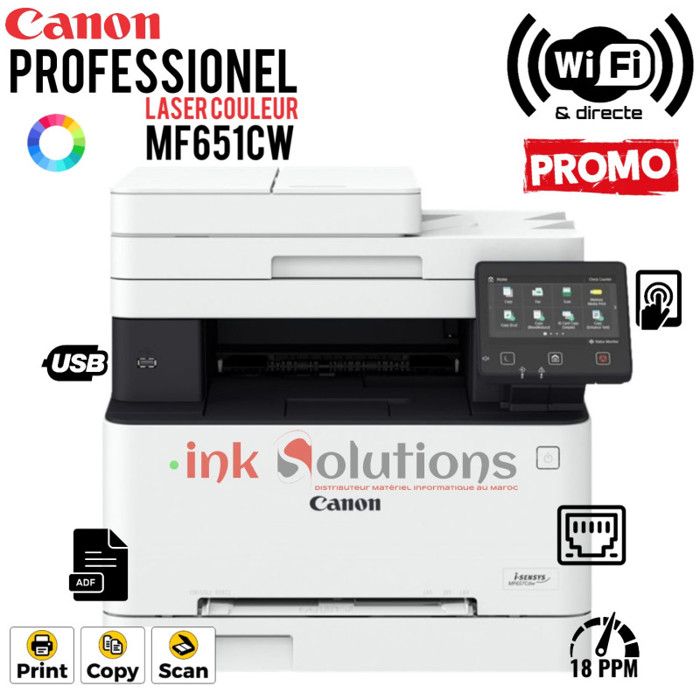 Imprimante Multifonction Laser Couleur  i-SENSYS MF651CW (5158C009AA)