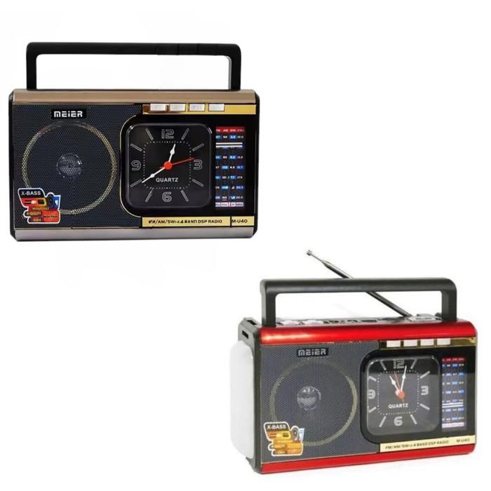 Radio portable Meier M-U40BT – Multibande avec Bluetooth, lecteur MP3, horloge et haut-parleur puissant