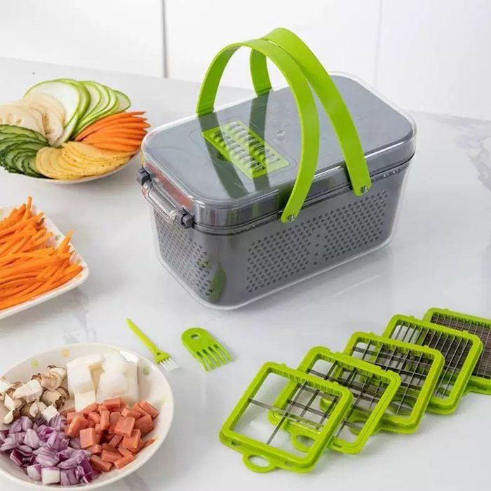 Coupe-légumes Multifonction - Mandoline– 22 Accessoires - Tranchez, Coupez, Déchiquetez Sans Effort